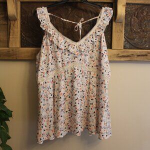 NWT Torrid Challis Ruffle V-Neck Sleeveless Top size 3